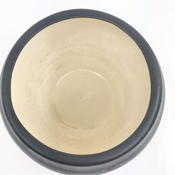 Native American Handcrafted Artist Signed Etched Painted Night Nature Pot 2018 - Picture 14 of 16